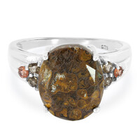 Anello in argento con Gemme miste