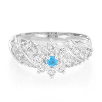 Anello in argento con Apatite Blu Neon