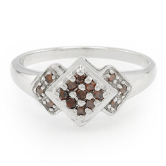 Anello placcato in platino con Diamante Fancy