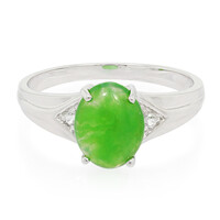 Anello in argento con Crisoprasio Imperiale