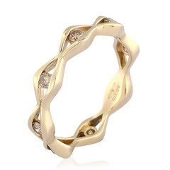 Anello in oro con Diamante Champagne I2 (de Melo)