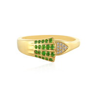 Anello in argento con Diopside Russo