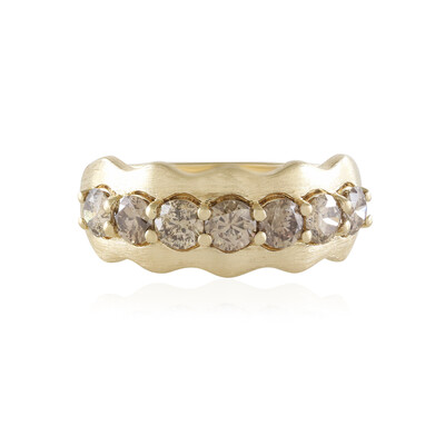 Anello in oro con Diamante Champagne I2 (de Melo)