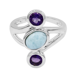 Anello in argento con Larimar