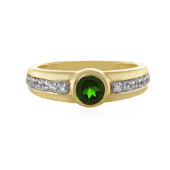 Anello in argento con Diopside Russo
