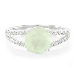 Anello in argento con Prehnite