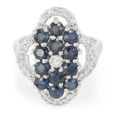 Anello in argento con Zaffiro Blu