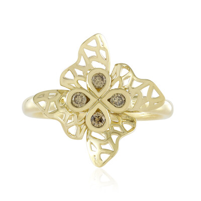 Anello in oro con Diamante Champagne I2 (Ornaments by de Melo)