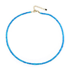 Collana in argento con Opale Blu Neon