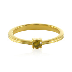 Anello in argento con Diamante Giallo I4
