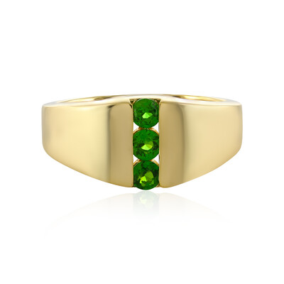 Anello in argento con Diopside Russo