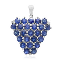Ciondolo in argento con Zaffiro Blu