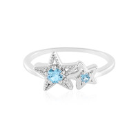 Anello in argento con Topazio Blu Svizzero