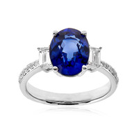 Anello in platino con Zaffiro Ceylon Blu (CIRARI)