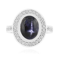 Anello in argento con Diopside Stellato d'India