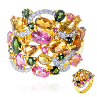 Anello in argento con Tormalina Rosa