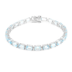 Bracciale in argento con Topazio Blu Cielo