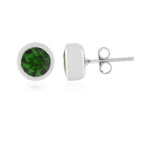Orecchini in argento con Diopside Russo