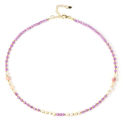 Collana in argento con Opale Rosa (Riya)
