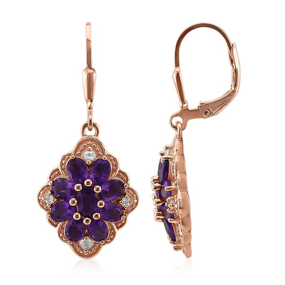 Orecchini in argento con Ametista Zambiana