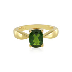 Anello in argento con Diopside Russo