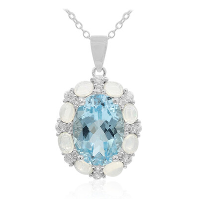 Collana in argento con Topazio Blu Cielo