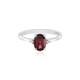 Anello in argento con Granato Mozambico
