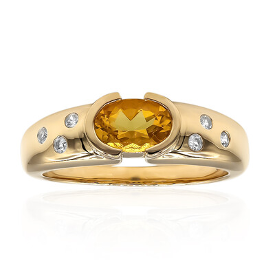 Anello in oro con Berillo Dorato