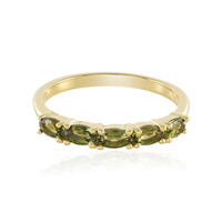 Anello in argento con Moldavite