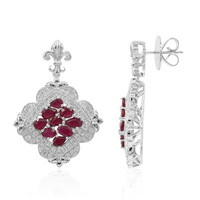 Orecchini in argento con Rubino (Dallas Prince Designs)