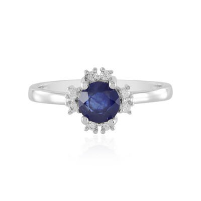 Anello in argento con Zaffiro Blu del Madagascar