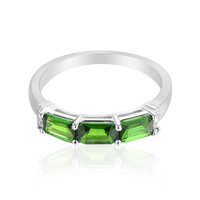 Anello in argento con Diopside Russo