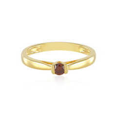 Anello in argento con Diamante Rosso I2