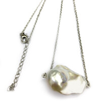Collana in argento con Perla di Acqua Dolce