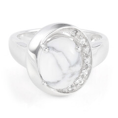 Anello in argento con Howlite
