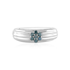 Anello in argento con Diamante Blu I3 (de Melo)