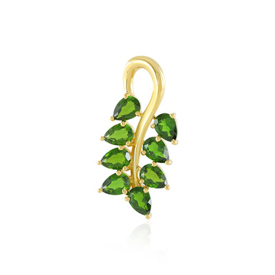 Ciondolo in argento con Diopside Russo