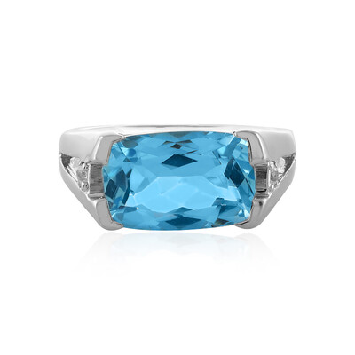 Anello in argento con Topazio Blu Cielo