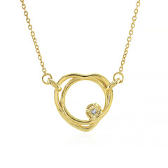 Collana in argento con Diamante I4 (J)