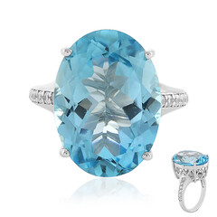 Anello in argento con Topazio Blu Cielo