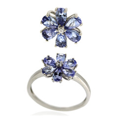 Parure in argento con Tanzanite