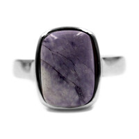 Anello in argento con Fluorite opalizzata
