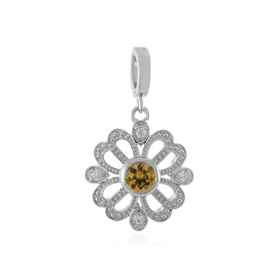 Ciondolo in argento con Zircone Giallo