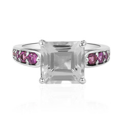 Anello in argento con Topazio Bianco