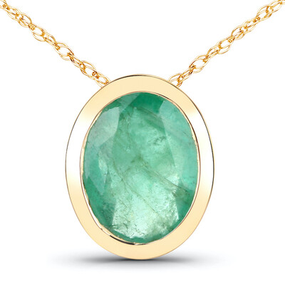 Collana in oro con Smeraldo Zambia