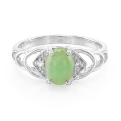 Anello in argento con Crisoprasio Imperiale