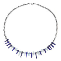 Collana in argento con Ematite Argentata (Riya)
