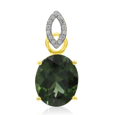 Ciondolo in oro con Apatite Verde (Tenner Diniz)