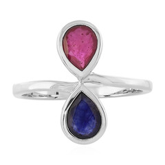 Anello in argento con Rubino del Madagascar