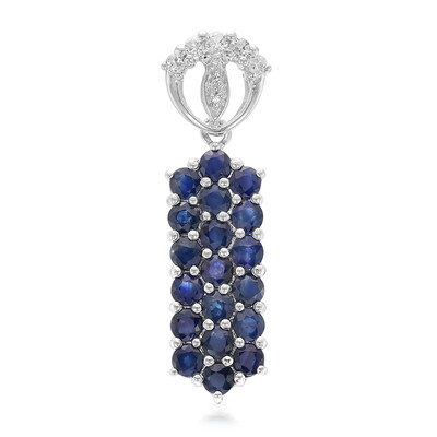 Ciondolo in argento con Zaffiro Blu